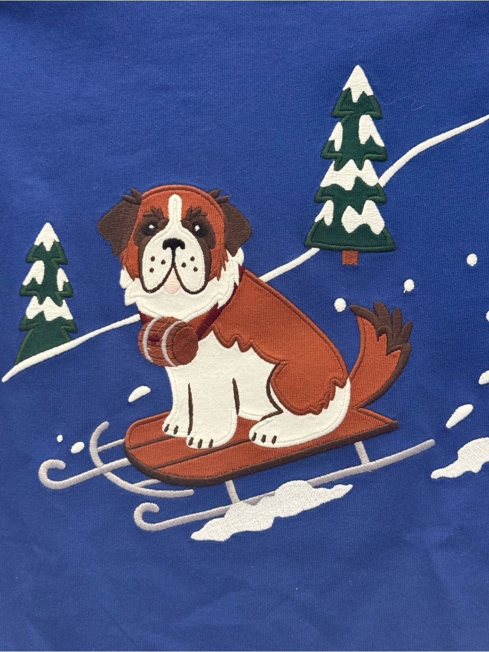 Gymboree Blue Long-Sleeve Tee with Sledding Dog Graphic - Picture 2 of 4